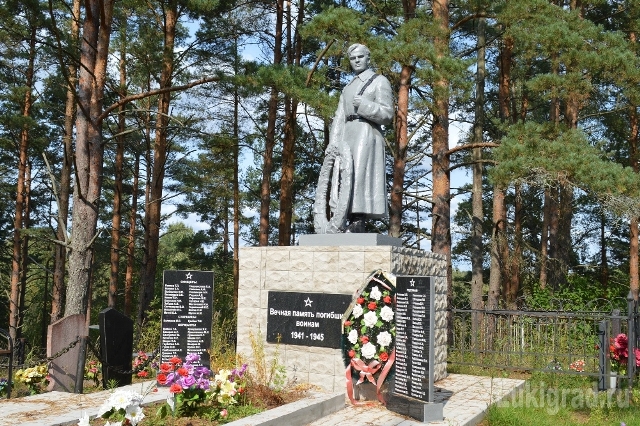 Братское захоронение в деревне Бор Великолукского района.