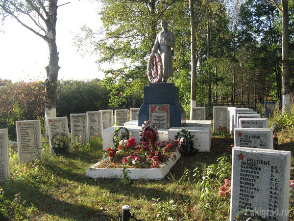 Братское захоронение в деревне Гаписово Великолукского района.