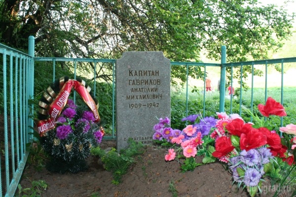 Могила капитана Гаврилова Анатолия Михайловича в деревне Мордовичи Великолукского района.