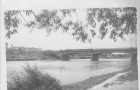  Общий вид на мост с правого берега Ловати. 1950-е годы. Архив Петра Бычкова.
